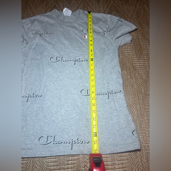 Champion Men's Life Oxford Grey Heritage Logo Print Tee,T-shirt,Size Small - Picture 5 of 8